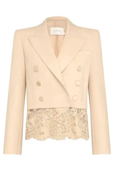 Zimmermann Valiant Lace Cropped Blazer | Thumbnail 1 Zimmermann Valiant Lace Cropped Blazer | Thumbnail 1