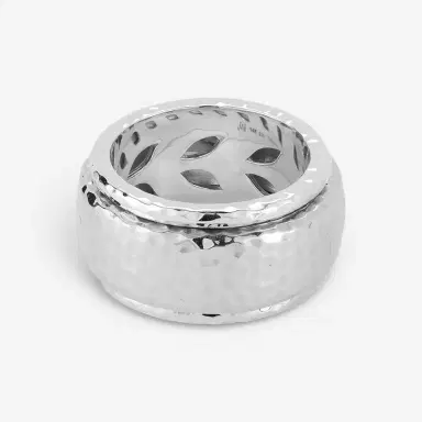 JAI JAI Sterling Silver Artisan Hammered Spinner Men's Ring JJH3057MR - by The Solist | Thumbnail 2 JAI JAI Sterling Silver Artisan Hammered Spinner Men's Ring JJH3057MR - by The Solist | Thumbnail 2