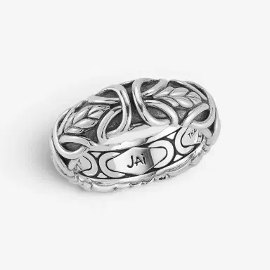 JAI JAI Sterling Silver Basketweave Byzantine Men's Band Ring JJH5015MR - by The Solist | Thumbnail 3 JAI JAI Sterling Silver Basketweave Byzantine Men's Band Ring JJH5015MR - by The Solist | Thumbnail 3