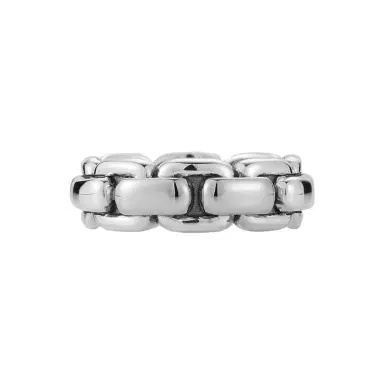 JAI JAI Sterling Silver Box Chain Men's Band Ring JJH1045MR - by The Solist | Thumbnail 1 JAI JAI Sterling Silver Box Chain Men's Band Ring JJH1045MR - by The Solist | Thumbnail 1