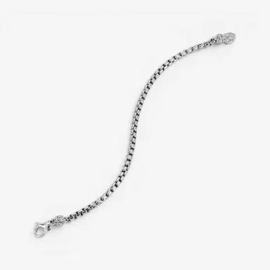 JAI JAI Sterling Silver Box Chain Men's Bracelet JJH1002MB - S by The Solist | Thumbnail 4 JAI JAI Sterling Silver Box Chain Men's Bracelet JJH1002MB - S by The Solist | Thumbnail 4