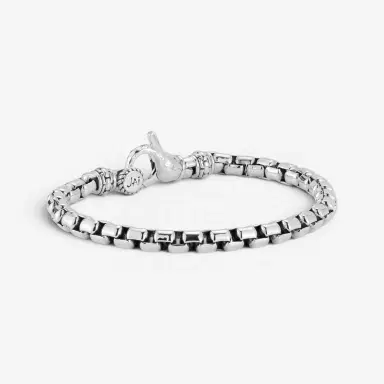 JAI JAI Sterling Silver Box Chain Men's Bracelet JJH1003MB - S by The Solist | Thumbnail 2 JAI JAI Sterling Silver Box Chain Men's Bracelet JJH1003MB - S by The Solist | Thumbnail 2
