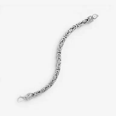 JAI JAI Sterling Silver Byzantine Men's Chain Bracelet JJH1032MB - M by The Solist | Thumbnail 2 JAI JAI Sterling Silver Byzantine Men's Chain Bracelet JJH1032MB - M by The Solist | Thumbnail 2