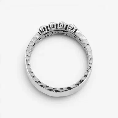 JAI JAI Sterling Silver Hammered Box Chain Men's Ring JJH3034MR - by The Solist | Thumbnail 4 JAI JAI Sterling Silver Hammered Box Chain Men's Ring JJH3034MR - by The Solist | Thumbnail 4