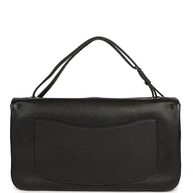 Chanel Chanel Maxi "Souplissimo" Small Flap Bag Black Grained Calfskin Silver Hardware | Thumbnail 4 Chanel Chanel Maxi "Souplissimo" Small Flap Bag Black Grained Calfskin Silver Hardware | Thumbnail 4