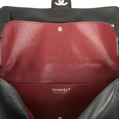 Chanel Chanel Maxi "Souplissimo" Small Flap Bag Black Grained Calfskin Silver Hardware | Thumbnail 10 Chanel Chanel Maxi "Souplissimo" Small Flap Bag Black Grained Calfskin Silver Hardware | Thumbnail 10