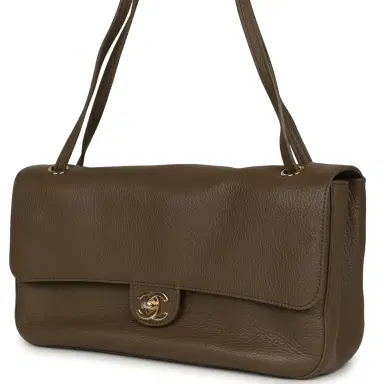 Chanel Chanel Maxi "Souplissimo" Small Flap Bag Brown Grained Calfskin Gold Hardware | Thumbnail 5 Chanel Chanel Maxi "Souplissimo" Small Flap Bag Brown Grained Calfskin Gold Hardware | Thumbnail 5