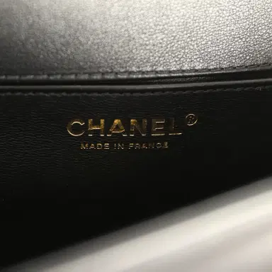 Chanel Chanel Medium Top Handle Braided Boy Bag Black Shiny Lambskin Antique Gold Hardware | Thumbnail 9 Chanel Chanel Medium Top Handle Braided Boy Bag Black Shiny Lambskin Antique Gold Hardware | Thumbnail 9