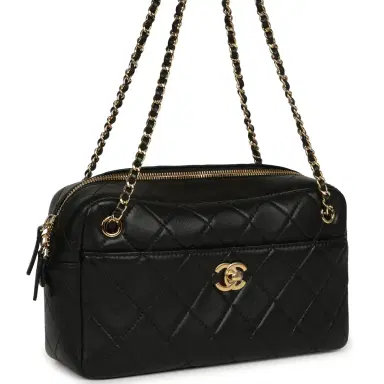 Chanel Chanel Small "Camerissimo" Camera Case Black Lambskin Gold Hardware | Thumbnail 2 Chanel Chanel Small "Camerissimo" Camera Case Black Lambskin Gold Hardware | Thumbnail 2