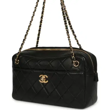 Chanel Chanel Small "Camerissimo" Camera Case Black Lambskin Gold Hardware | Thumbnail 5 Chanel Chanel Small "Camerissimo" Camera Case Black Lambskin Gold Hardware | Thumbnail 5