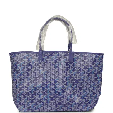goyard Goyard Goyardine Blueberry Purple Saint Louis PM Tote Palladium Hardware | Thumbnail 4 goyard Goyard Goyardine Blueberry Purple Saint Louis PM Tote Palladium Hardware | Thumbnail 4