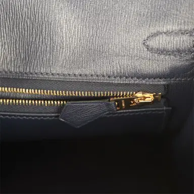 HERMÈS Hermes Birkin 25 Bleu Indigo Matte Alligator Gold Hardware | Thumbnail 9 HERMÈS Hermes Birkin 25 Bleu Indigo Matte Alligator Gold Hardware | Thumbnail 9