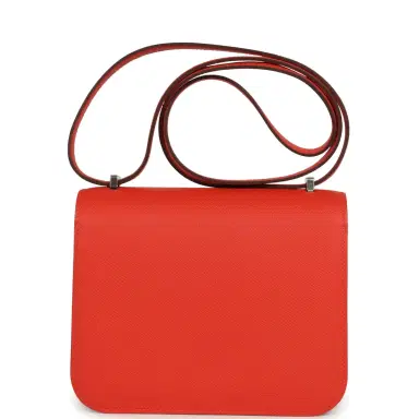 HERMÈS Hermes Constance 18 Capucine Epsom Palladium Hardware | Thumbnail 4 HERMÈS Hermes Constance 18 Capucine Epsom Palladium Hardware | Thumbnail 4