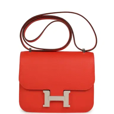 HERMÈS Hermes Constance 18 Capucine Epsom Palladium Hardware | Thumbnail 1 HERMÈS Hermes Constance 18 Capucine Epsom Palladium Hardware | Thumbnail 1