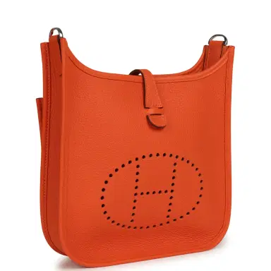 HERMÈS Hermes Evelyne 23 Tangerine Clemence Palladium Hardware | Thumbnail 2 HERMÈS Hermes Evelyne 23 Tangerine Clemence Palladium Hardware | Thumbnail 2