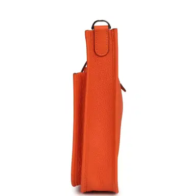 HERMÈS Hermes Evelyne 23 Tangerine Clemence Palladium Hardware | Thumbnail 3 HERMÈS Hermes Evelyne 23 Tangerine Clemence Palladium Hardware | Thumbnail 3