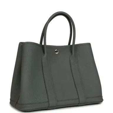 HERMÈS Hermes Garden Party 30 Vert Amande Negonda Palladium Hardware | Thumbnail 2 HERMÈS Hermes Garden Party 30 Vert Amande Negonda Palladium Hardware | Thumbnail 2