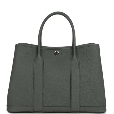 HERMÈS Hermes Garden Party 30 Vert Amande Negonda Palladium Hardware | Thumbnail 4 HERMÈS Hermes Garden Party 30 Vert Amande Negonda Palladium Hardware | Thumbnail 4