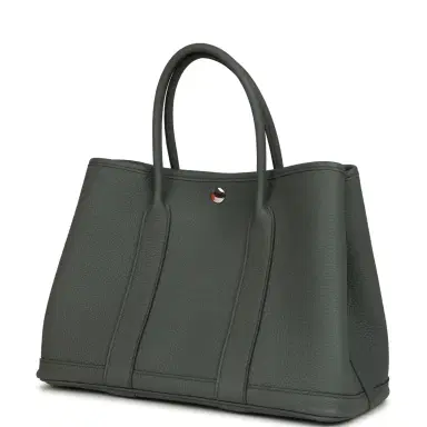 HERMÈS Hermes Garden Party 30 Vert Amande Negonda Palladium Hardware | Thumbnail 5 HERMÈS Hermes Garden Party 30 Vert Amande Negonda Palladium Hardware | Thumbnail 5