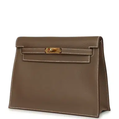 HERMÈS Hermes Kelly Danse Etoupe Evercolor Gold Hardware | Thumbnail 5 HERMÈS Hermes Kelly Danse Etoupe Evercolor Gold Hardware | Thumbnail 5