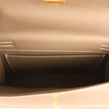 HERMÈS Hermes Kelly Danse Etoupe Evercolor Gold Hardware | Thumbnail 9 HERMÈS Hermes Kelly Danse Etoupe Evercolor Gold Hardware | Thumbnail 9