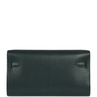 HERMÈS Hermes Kelly Wallet To Go Vert Cypress Chevre Chamkila Electrum Hardware | Thumbnail 3 HERMÈS Hermes Kelly Wallet To Go Vert Cypress Chevre Chamkila Electrum Hardware | Thumbnail 3