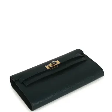 HERMÈS Hermes Kelly Wallet To Go Vert Cypress Chevre Chamkila Electrum Hardware | Thumbnail 5 HERMÈS Hermes Kelly Wallet To Go Vert Cypress Chevre Chamkila Electrum Hardware | Thumbnail 5