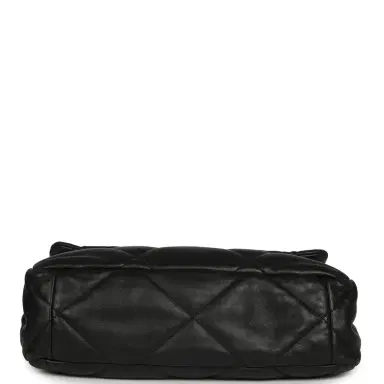 Chanel Pre-owned Chanel Large 19 Flap Bag Black Shiny Lambskin Mixed Metal Hardware | Thumbnail 6 Chanel Pre-owned Chanel Large 19 Flap Bag Black Shiny Lambskin Mixed Metal Hardware | Thumbnail 6