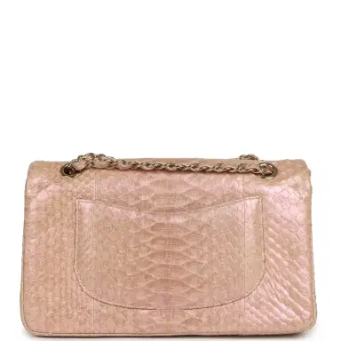 Chanel Pre-owned Chanel Medium Classic Double Flap Bag Iridescent Pink Python Light Gold Hardware | Thumbnail 5 Chanel Pre-owned Chanel Medium Classic Double Flap Bag Iridescent Pink Python Light Gold Hardware | Thumbnail 5