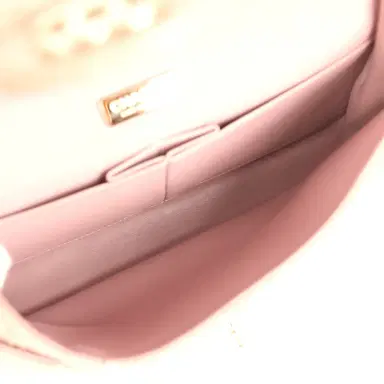 Chanel Pre-owned Chanel Medium Classic Double Flap Bag Iridescent Pink Python Light Gold Hardware | Thumbnail 10 Chanel Pre-owned Chanel Medium Classic Double Flap Bag Iridescent Pink Python Light Gold Hardware | Thumbnail 10