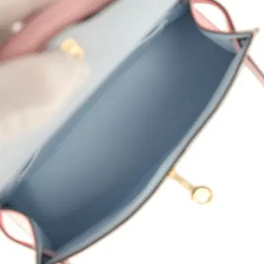 HERMÈS Pre-owned Hermes Special Order (HSS) Kelly Sellier 20 Bleu Brume, Rose Sakura Chevre Permabrass Hardware | Thumbnail 8 HERMÈS Pre-owned Hermes Special Order (HSS) Kelly Sellier 20 Bleu Brume, Rose Sakura Chevre Permabrass Hardware | Thumbnail 8