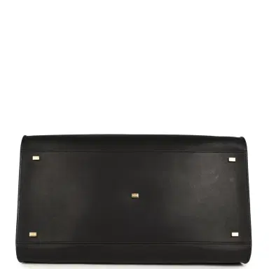 The Row The Row Soft Margaux 17 Bag Black Saddle Gold Hardware | Thumbnail 6 The Row The Row Soft Margaux 17 Bag Black Saddle Gold Hardware | Thumbnail 6