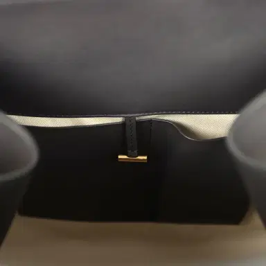 The Row The Row Soft Margaux 17 Bag Black Saddle Gold Hardware | Thumbnail 10 The Row The Row Soft Margaux 17 Bag Black Saddle Gold Hardware | Thumbnail 10