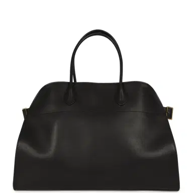 The Row The Row Soft Margaux 17 Bag Black Saddle Gold Hardware | Thumbnail 1 The Row The Row Soft Margaux 17 Bag Black Saddle Gold Hardware | Thumbnail 1