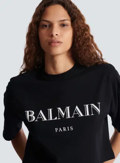 Balmain Boxy cropped T-shirt with print | Thumbnail 6 Balmain Boxy cropped T-shirt with print | Thumbnail 6