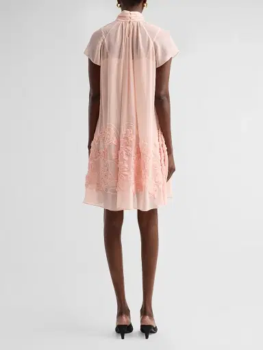 SIMKHAI Women's Aviel Floral Mini Dress - Bubblegum | Thumbnail 3 SIMKHAI Women's Aviel Floral Mini Dress - Bubblegum | Thumbnail 3