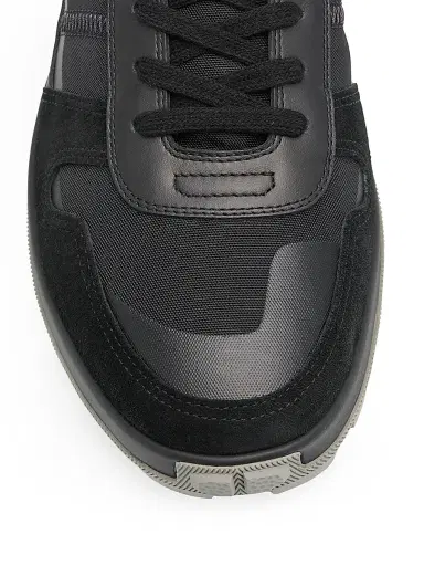 Brioni Men's Mixed-Media Low-Top Sneakers - Black | Thumbnail 6 Brioni Men's Mixed-Media Low-Top Sneakers - Black | Thumbnail 6