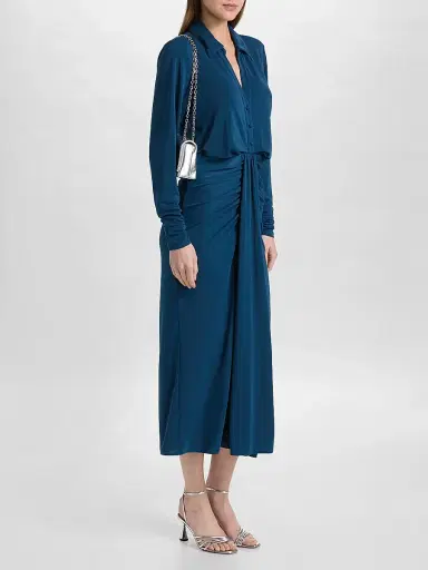 Cinq à Sept Women's Seferina Midi-Shirtdress - Night Opal | Thumbnail 4 Cinq à Sept Women's Seferina Midi-Shirtdress - Night Opal | Thumbnail 4