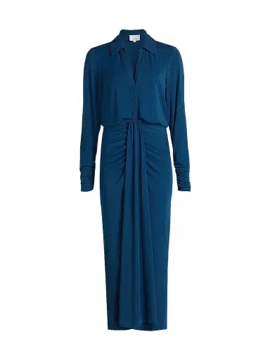 Cinq à Sept Women's Seferina Midi-Shirtdress - Night Opal | Thumbnail 1 Cinq à Sept Women's Seferina Midi-Shirtdress - Night Opal | Thumbnail 1
