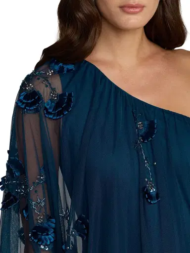 Mac Duggal Women's Embellished Trapeze One-Shoulder Gown | Thumbnail 3 Mac Duggal Women's Embellished Trapeze One-Shoulder Gown | Thumbnail 3