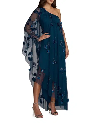 Mac Duggal Women's Embellished Trapeze One-Shoulder Gown | Thumbnail 1 Mac Duggal Women's Embellished Trapeze One-Shoulder Gown | Thumbnail 1