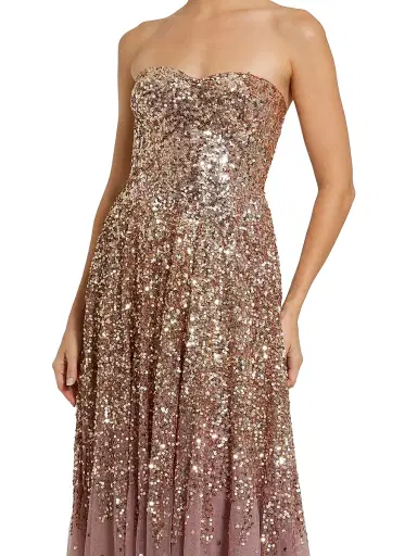 Mac Duggal Women's Ombré Sequin-Embellished Tulle Gown | Thumbnail 3 Mac Duggal Women's Ombré Sequin-Embellished Tulle Gown | Thumbnail 3
