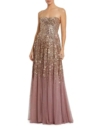 Mac Duggal Women's Ombré Sequin-Embellished Tulle Gown | Thumbnail 1 Mac Duggal Women's Ombré Sequin-Embellished Tulle Gown | Thumbnail 1