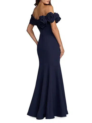 Mac Duggal Women's Ieena One Satin Off-The-Shoulder Gown | Thumbnail 2 Mac Duggal Women's Ieena One Satin Off-The-Shoulder Gown | Thumbnail 2