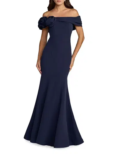 Mac Duggal Women's Ieena One Satin Off-The-Shoulder Gown | Thumbnail 1 Mac Duggal Women's Ieena One Satin Off-The-Shoulder Gown | Thumbnail 1