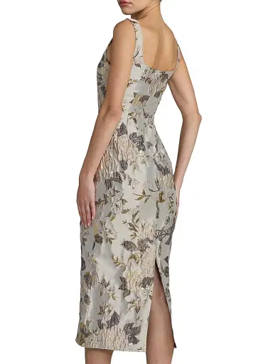 Mac Duggal Women's Floral Brocade Sheath Cocktail Dress | Thumbnail 2 Mac Duggal Women's Floral Brocade Sheath Cocktail Dress | Thumbnail 2
