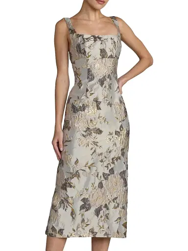 Mac Duggal Women's Floral Brocade Sheath Cocktail Dress | Thumbnail 1 Mac Duggal Women's Floral Brocade Sheath Cocktail Dress | Thumbnail 1