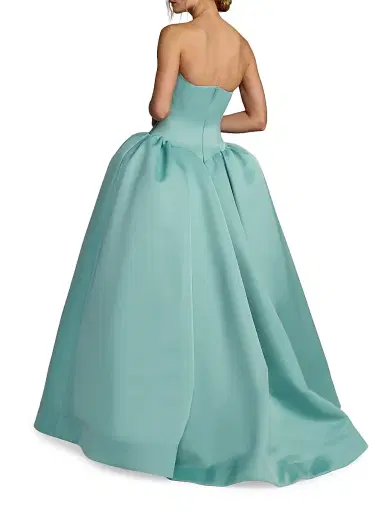 Mac Duggal Women's Exaggerated-Hip Satin Strapless Gown | Thumbnail 2 Mac Duggal Women's Exaggerated-Hip Satin Strapless Gown | Thumbnail 2