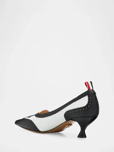 Thom Browne Women's Wingtip 50MM Leather Kitten Heels | Thumbnail 3 Thom Browne Women's Wingtip 50MM Leather Kitten Heels | Thumbnail 3