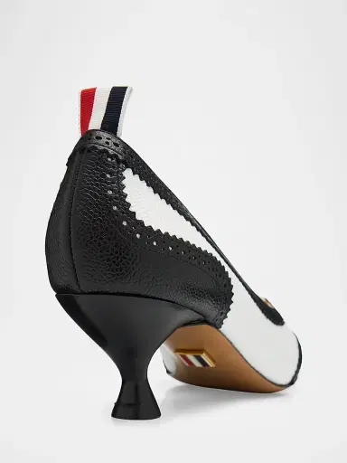 Thom Browne Women's Wingtip 50MM Leather Kitten Heels | Thumbnail 5 Thom Browne Women's Wingtip 50MM Leather Kitten Heels | Thumbnail 5